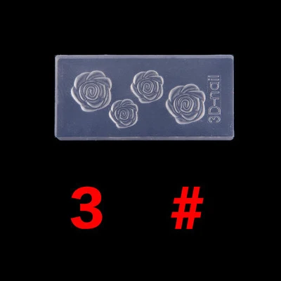 3 DIY 3D дизайн ногтей штамповка резьба для ногтей Скульптура акриловый шаблон DIY лак мягкий силиконовый гель форма Сделай Сам Силикон гель штамп - Цвет: 3