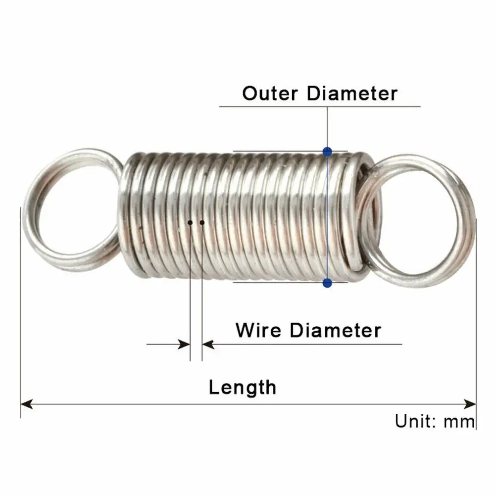 2 шт. двойной крюк небольшое натяжение пружины аксессуары проволока диаметром 1 5