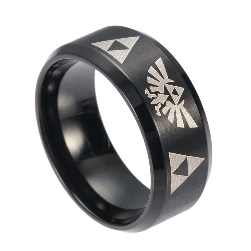 1 шт. высокое качество Косплей Zelda анимация кольцо из нержавеющей стали черный