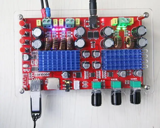 TDA3116 2 1 канальная Плата усилителя сабвуфера Bluetooth 2*60 Вт + 100 Мощный стерео аудио