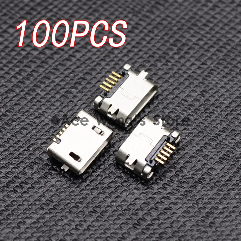 

100 шт./лот, Micro USB 5 P, 5-контактный Micro USB разъем, 5-контактный Micro USB разъем для зарядки (A20)