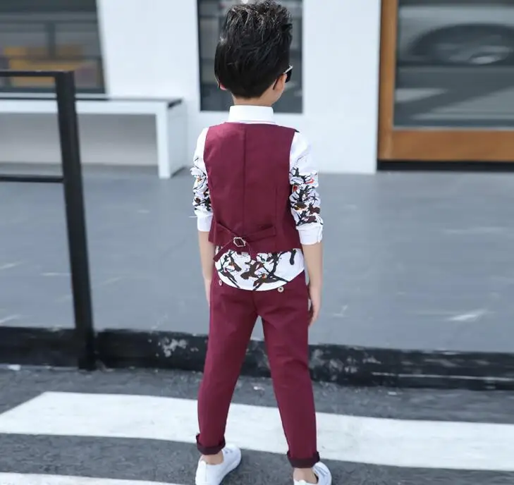 2016 года Новый дизайнерский фирменный с картинками свадебный костюм тройка стиль