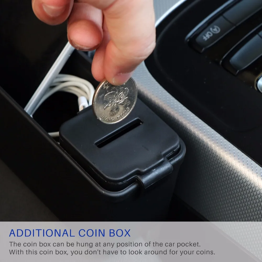 Vingtank Car Console Side Pocket Seat Crevice Storage Box Auto Gap Organizer with Coin for Phone Card Cigarettes | Автомобили и