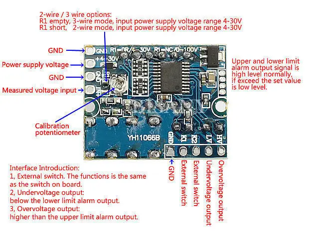 Цифровой светодиодный вольтметр постоянного тока 0 20 в предельная сигнализация