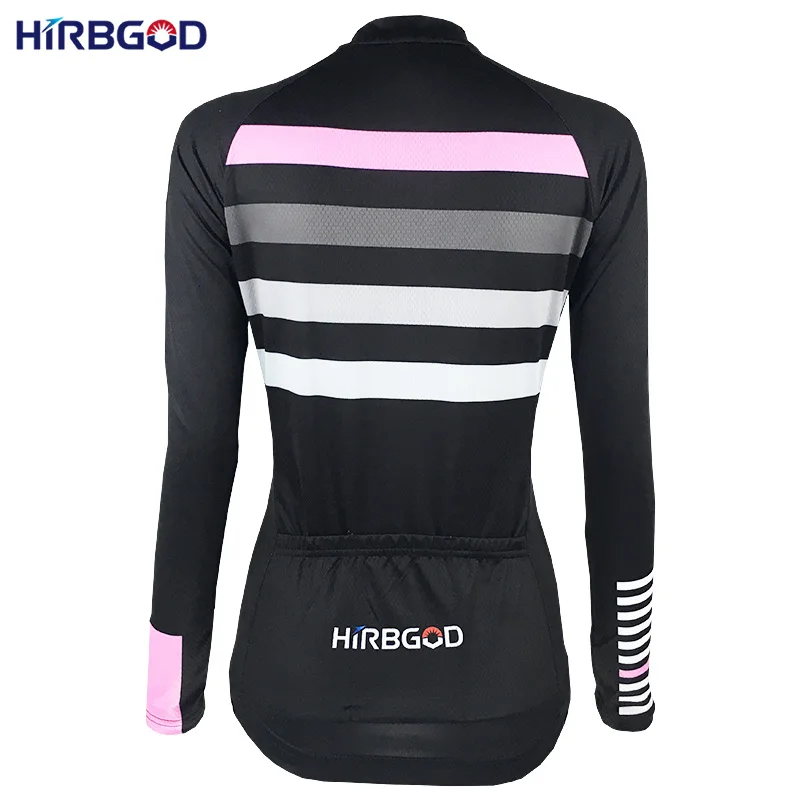 HIRBGOD женские розовые в полоску рубашка с длинным рукавом Женская легкая