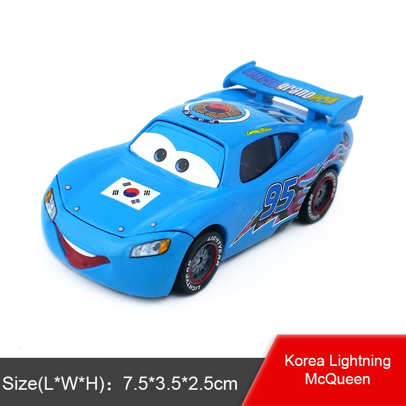 Disney Pixar Cars Gold Dinoco синий черный полицейский Молния Маккуин 1:55 металлические литые игрушки модель автомобиля для мальчиков Детский подарок - Цвет: Korea McQueen