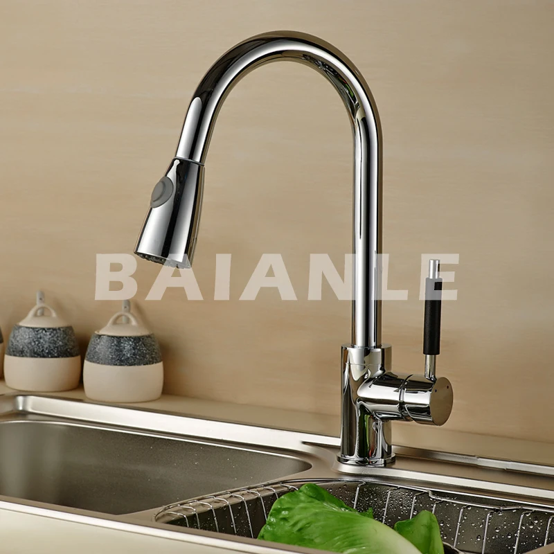 Кухонный кран Делюкс выдвижной спрей смеситель вытяжной опрыскиватель кухонный