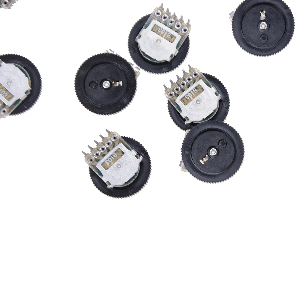 10 шт. двухциферблатный конический потенциометр B103 16 х2 мм кОм|potentiometer double|potentiometer