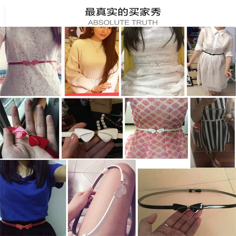 Женский тонкий пояс из искусственной кожи с бантом | Аксессуары для одежды