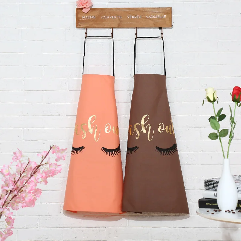 Горячая Распродажа Кухонные фартуки с позолоченным принтом фартук для уборки