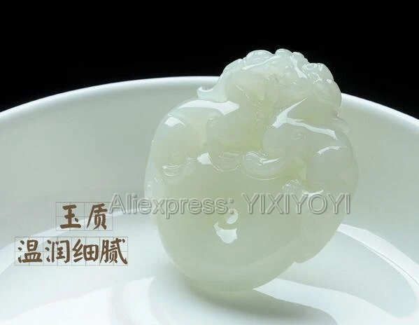 Wonderful Handwork Natural Green Grade A Jadeite Carved Double PiXiu Buckle Lucky Pendant + Free Necklace Certificate Jewelry | Украшения и