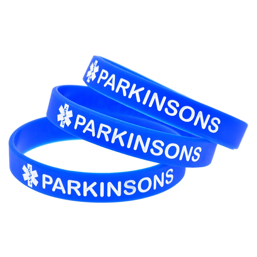 OBH 50 шт. силиконовый браслет Parkinsons 3 цвета взрослый размер|bracelets for|wristband braceletsilicone