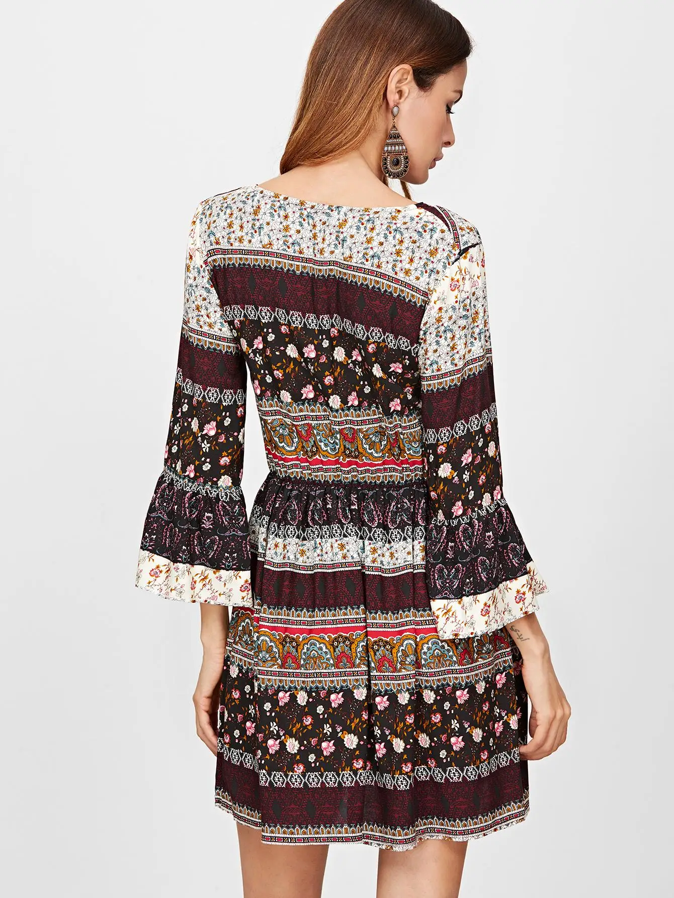 2017 горячие продажа vestidos dress женщины одежда для пляжа vintage цветочным принтом