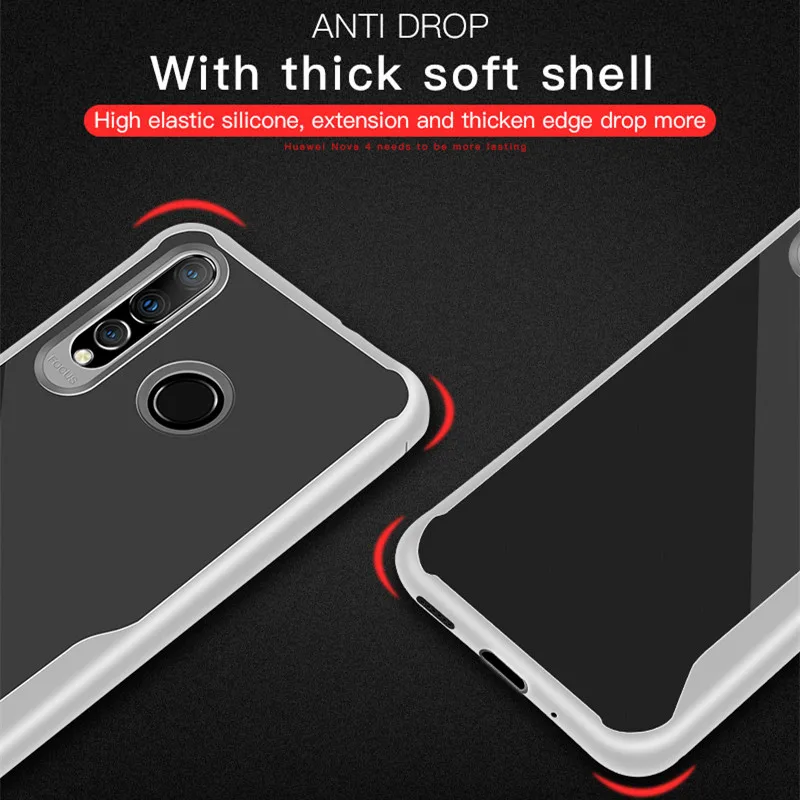 Transparent Silicon TPU Shockproof Phone Case For Huawei Honor 8x Nova 4 3 3e 3i Y3 Y5 Y6 Pro Y7 Y9 Prime 2018 2019 Cover |