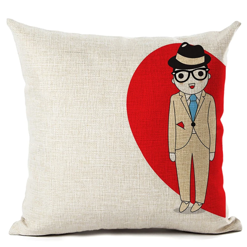 День Святого Валентина подарок для мальчиков и подушка девочки чехол из хлопка