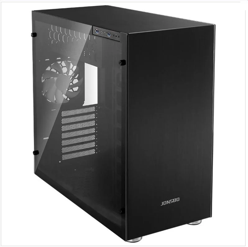 Jonsbo C4S компьютер алюминиевый корпус версия Двусторонняя боковой поддержкой ATX
