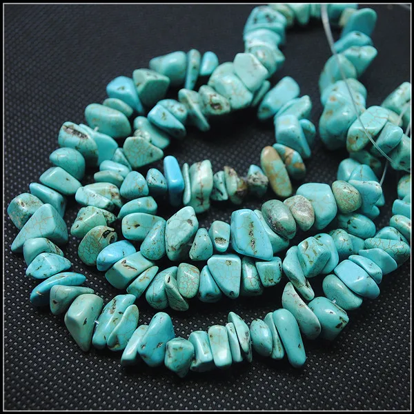 

2 String= 40cm length,nature blue Turquoisee Chips,Semi Precious Gem Stone,Size: 8-10mm new arrival