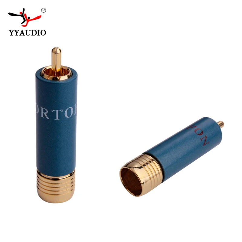 4 шт./лот позолоченный HIFI RCA штекер Hi-end Ortofon Reference 8NX RCA разъемы - Цвет: Синий