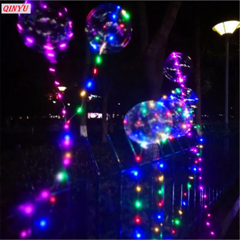 1set LED Balloon Light Ball Luminous Latex nitrogen Balloons Christmas Decor Birthday Party Baloon Supplie Luminous Wave Ball 5z