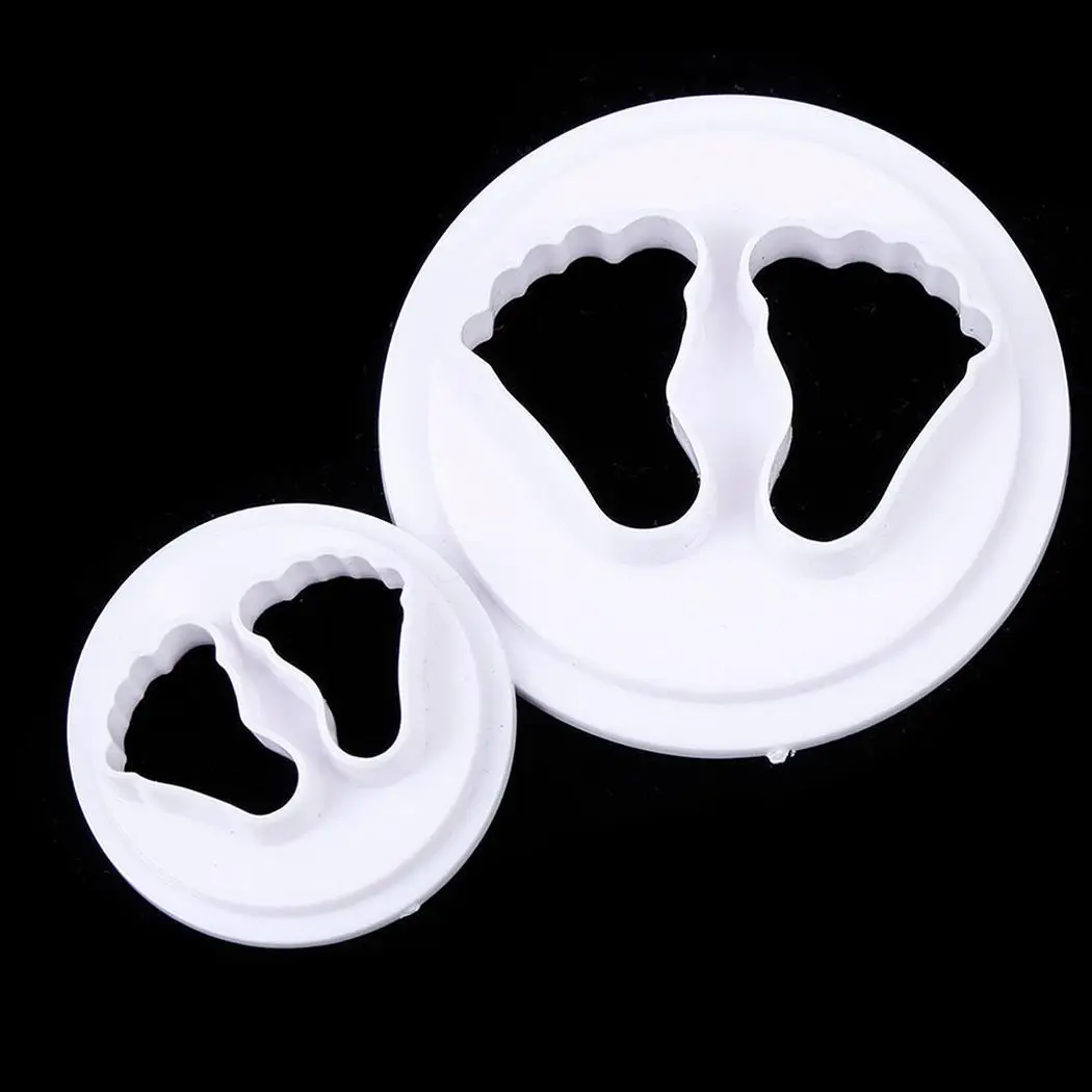 Сахар и специи кухни ножи для мастики формы украшения детские ножки торт Пара 2 5