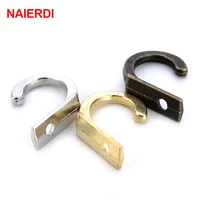 naierdi 30pcs small antique hooks wall hanger curved buckle horn lock clasp hook for wooden jewelry box furniture hardware