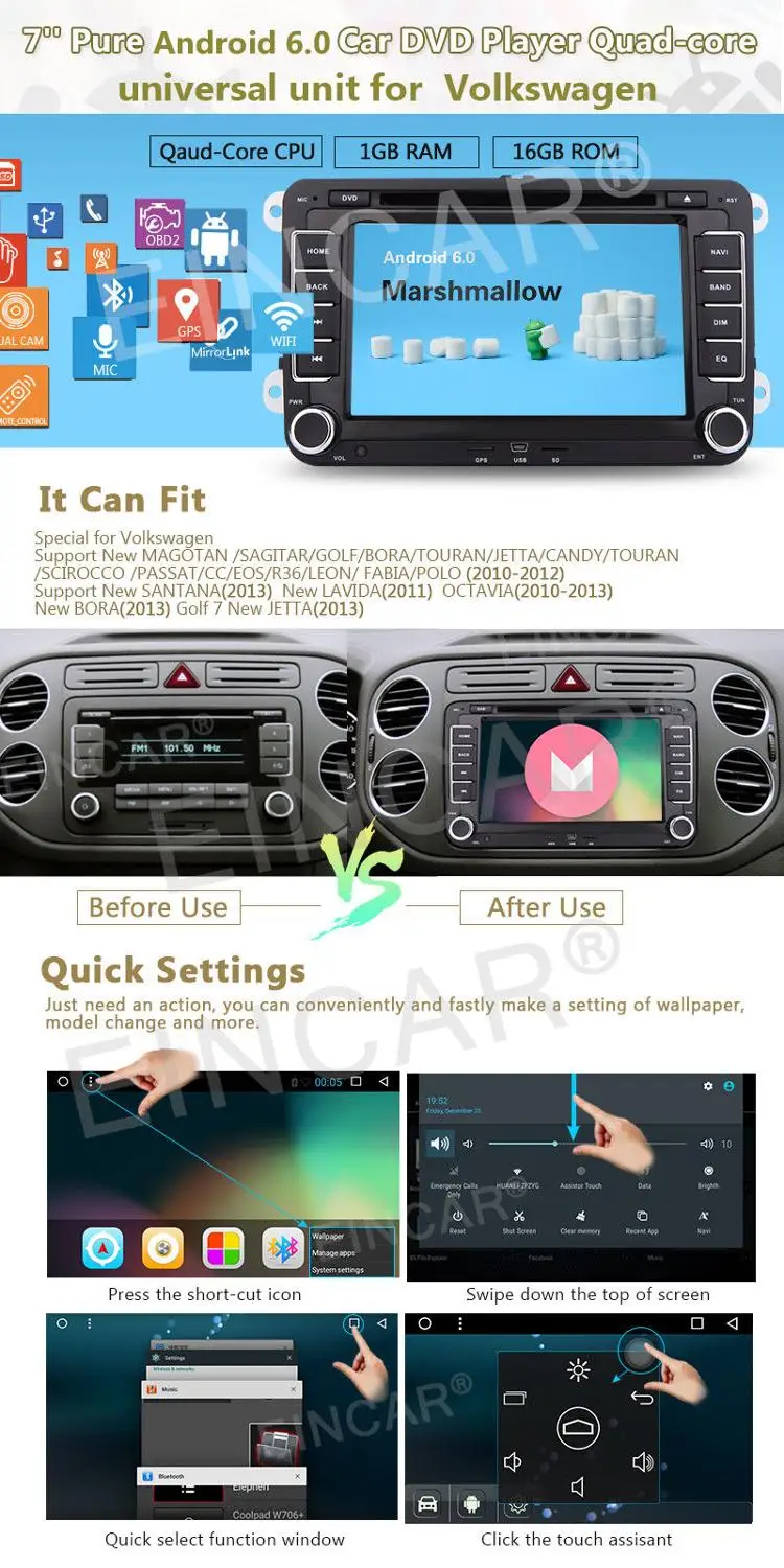Android 6.0 4 ядра автомобильный DVD Радио стерео GPS Navi для VW Passat Golf Jetta|stereo gps|quad core carcar dvd
