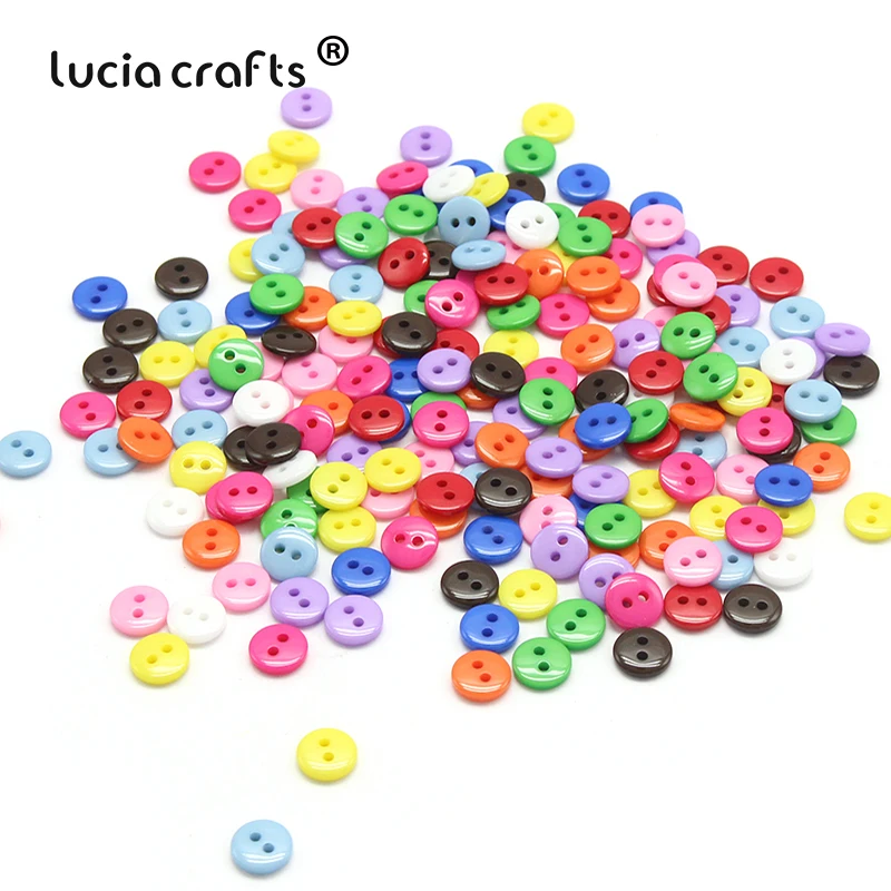 Lucia crafts 100 шт 10 мм круглые полимерные пуговицы для декоративных украшений DIY шитье скрапбукинг аксессуары для одежды E0509