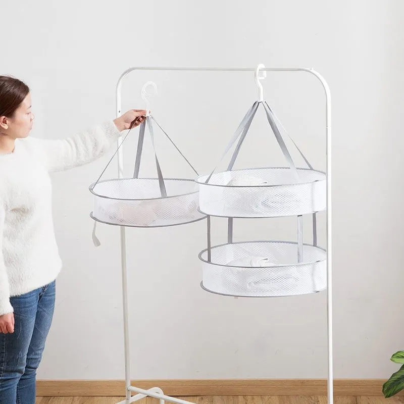 Single layer double net pocket socks hanging clothes basket foldable tile underwear sweater ZP3141400 |