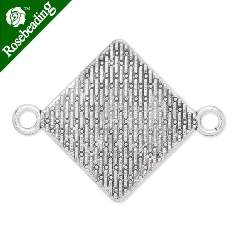 Подвеска с квадратным покрытием под античное серебро 20 х20 мм рамка подвеской