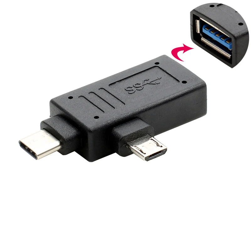 Usb 3.1 type-c micro два в одном OTG кабель передачи данных простая музыка как Android адаптер