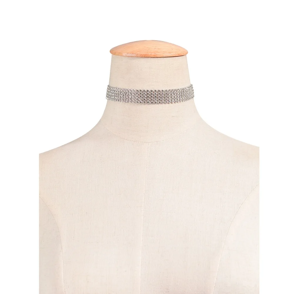 Элегантная Роза 4 размера хрустальные ожерелья Свадебное колье ожерелье женское