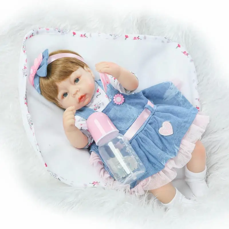 

18 "Детская кукла Reborn тканевая силиконовая кукла Reborn Детские куклы игрушки для детей подарок Bebe живой Reborn