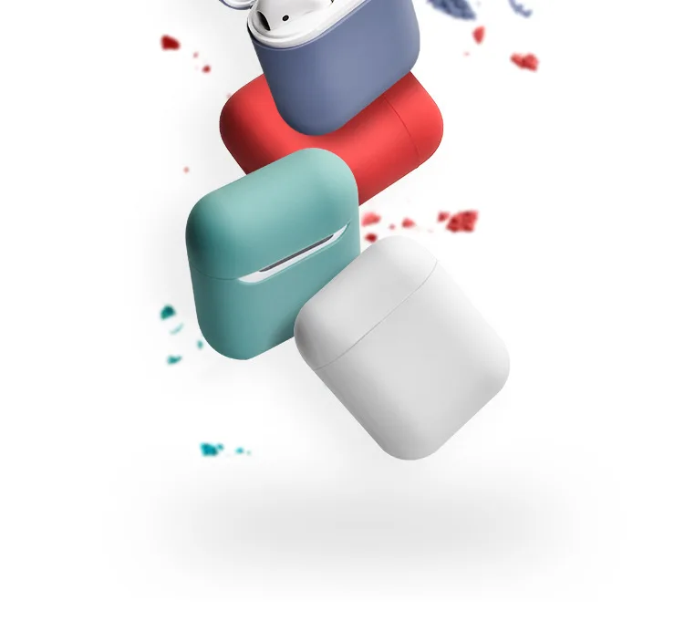 Жидкий силиконовый чехол для наушников для AirPods 1 2nd Bluetooth, беспроводные наушники, защитный чехол для зарядки, сумка для Airpods