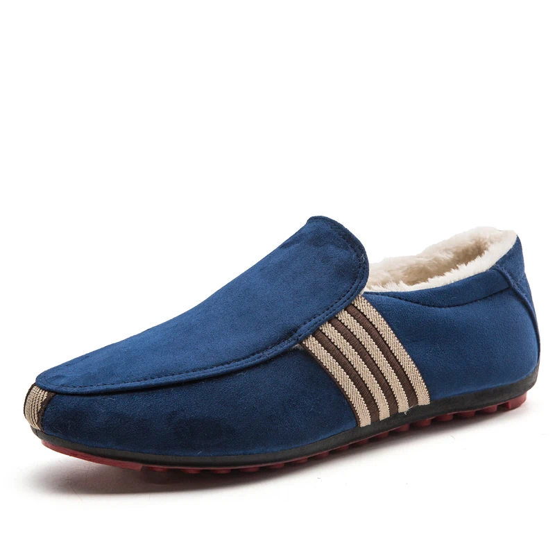 ZYYZYM Men Shoes Spring Autumn Slip-On Style Plush Keep Warm Loafers Comfortable Simple Slacker | Обувь