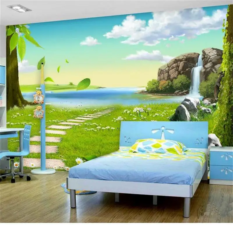 3d обои для комнаты на заказ Фреска нетканые настенные Стикеры свежая трава