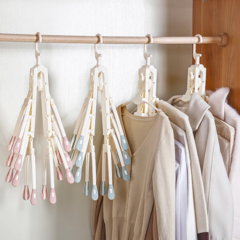 Пластиковая вешалка с 8 рыбками выдвижная сушилка для одежды подвесной держатель