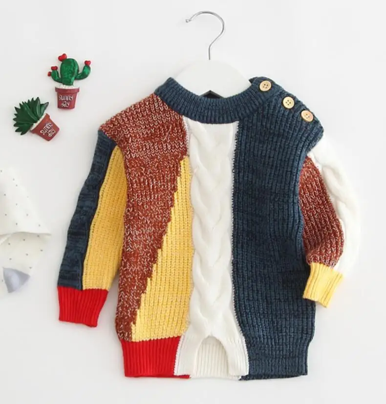 B91T08 Sweaters Брендовый комбинезон для девочек; Новинка г.; Зимний вязаный комбинезон для маленьких мальчиков и девочек; хлопковый комбинезон с длинными рукавами; комбинезон для малышей; одежда для подвижных игр - Цвет: B91T08 Sweaters