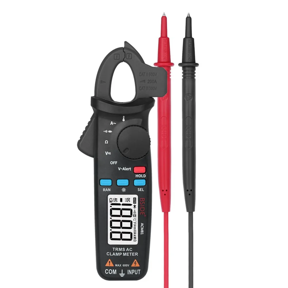 BSIDE ACM81 ACM82 Мини цифровой клещи мультиметр True RMS AC/DC Вольт Ампер температура NCV