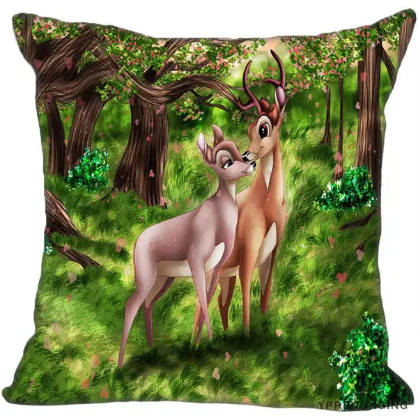 Square Pillowcases Декоративная Наволочка на заказ Бэмби и Фалин квадратная Наволочка на молнии лучший подарок 35X35,40x40,45x45 см(одна сторона) 180516-03 - Цвет: Square Pillowcases