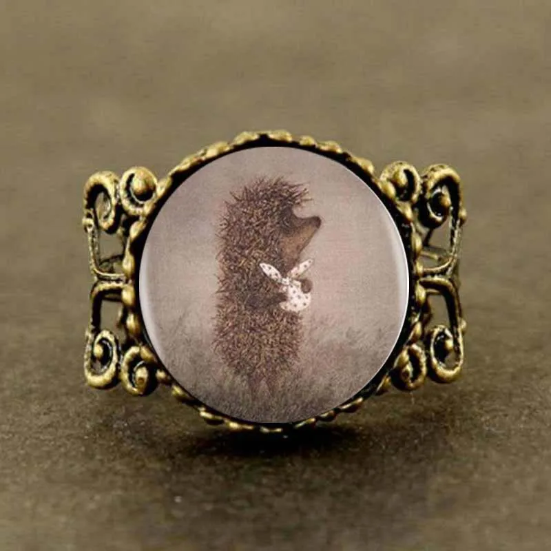 Новинка Steampunk 1 шт./лот Ежик в тумане стальное кольцо длинное эффектное для