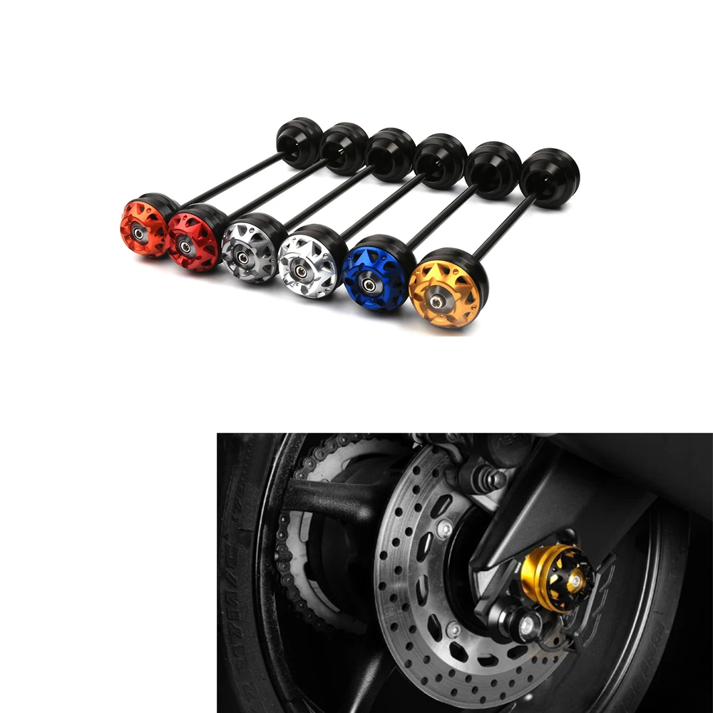 

For YAMAHA YZF R3 r25 YZF-R3 YZF-R25 15+ CNC Aluminum Front Rear Axle Fork Crash Sliders Motorcycle Wheel Falling Protector Pad