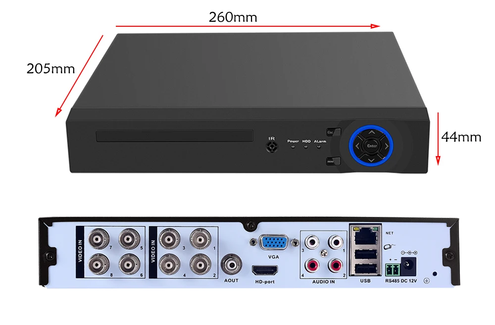 USAFEQLO новейший AHD H.265 DVR/HVR/NVR AHD 4K DVR Поддержка AHD 8MP/5MP/4MP/1080 P/CVBS IP 8MP 1 HDD высокое качество ahd dvr