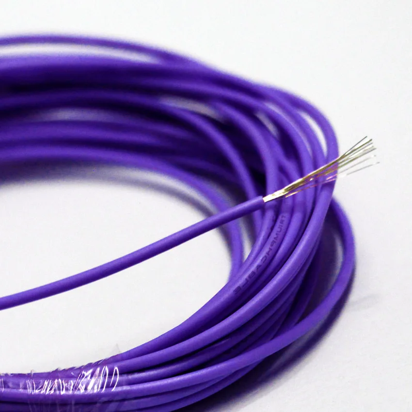 Фиолетовый 2 м Луженая Медь 26AWG Электрический провод UL1007 ПВХ изолированный провод, электрический кабель электрическое и электронное оборудование внутренняя линия - Цвет: Фиолетовый