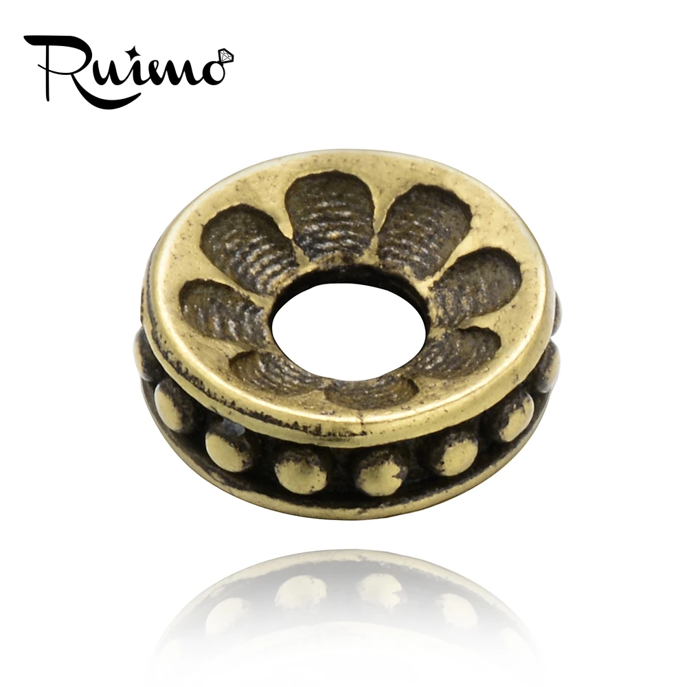 RUIMO 5 шт. античная бронза 2 мм маленькие отверстия разделительные бусины