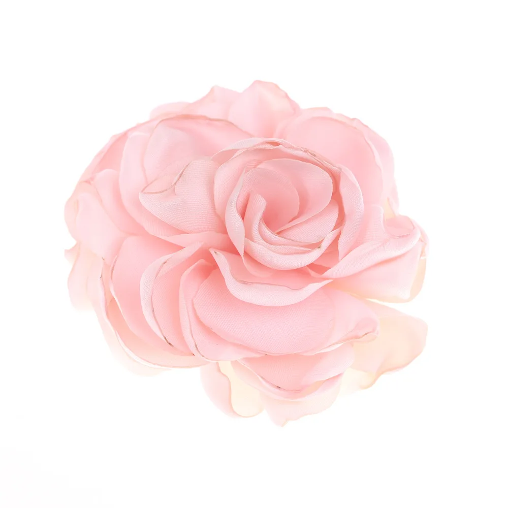 

Nishine 8pcs/lot 3.2" Multi Layered Burned Satin Rose Flowers For Diy Headband Hair Clips Fabric Flower Hair Accessories