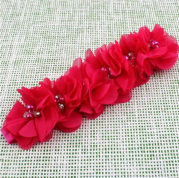12Pc/lot Tulle Candy Flower Baby Headband Stretchy Nylon Girls Hairband Rainbow Children Headwraps Hair Accessoires |