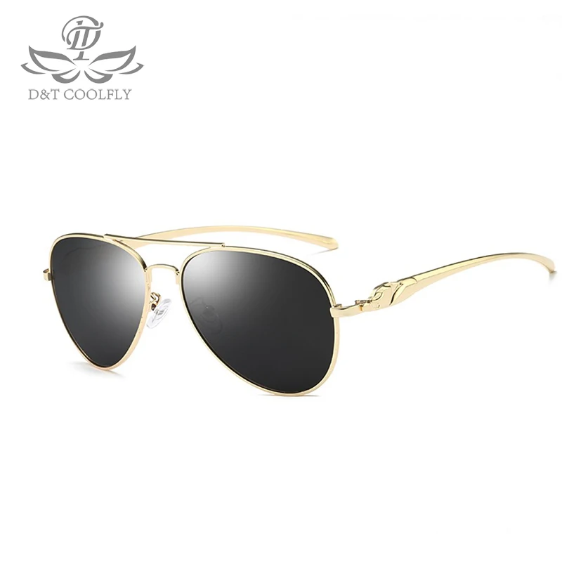 D&ampT Brand Design Polarized Sunglasses 2019 New Men's Leopard style Leg Classic Sun Glasses Luxury Fashion Gafas de sol For male |