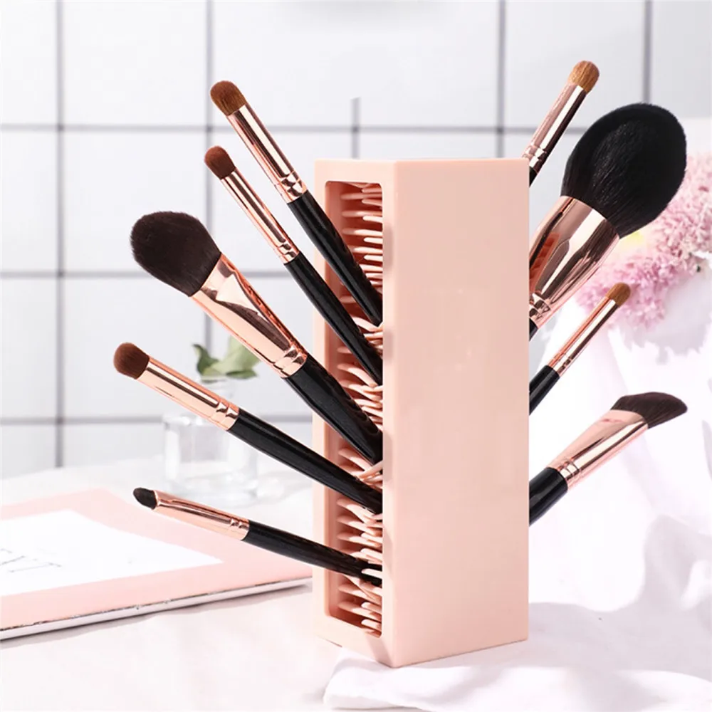 

Makeup Brush Lipstick Storage Box Silicone Eyeshadow Brush Drying Rack Beauty Cosmetic Organizer Tool