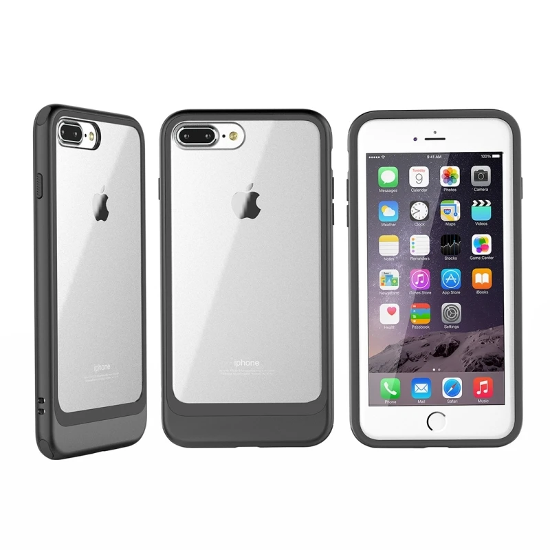Haweel For iphone 8 plus case transparente shock proof TPU+ PC Protective Back Cover Phone Case funda silicona |