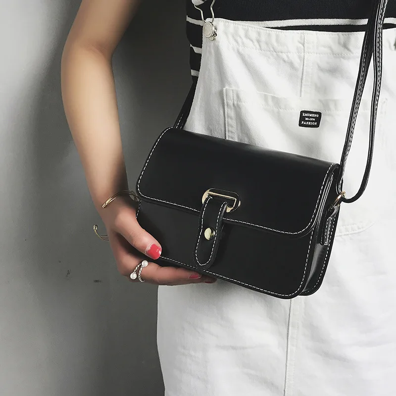 Винтаж Для женщин Flap Messenger Bag кожанный браслет Сумки Crossbody женский открытый